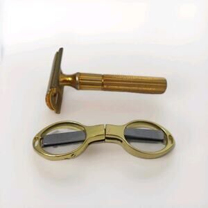 Vintage 1950's Gillette Regus Razor And Safety Scissors Lot Made In USA